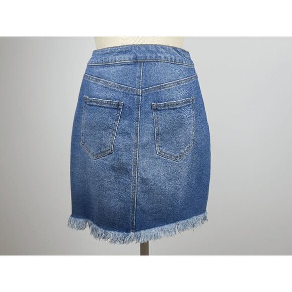 WONDERLY | Boho Embroidered Denim Skirt Size 26 - Picture 2 of 7